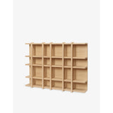 ferm LIVING wooden shelf 86cm with 24 compartments, imported from the UK