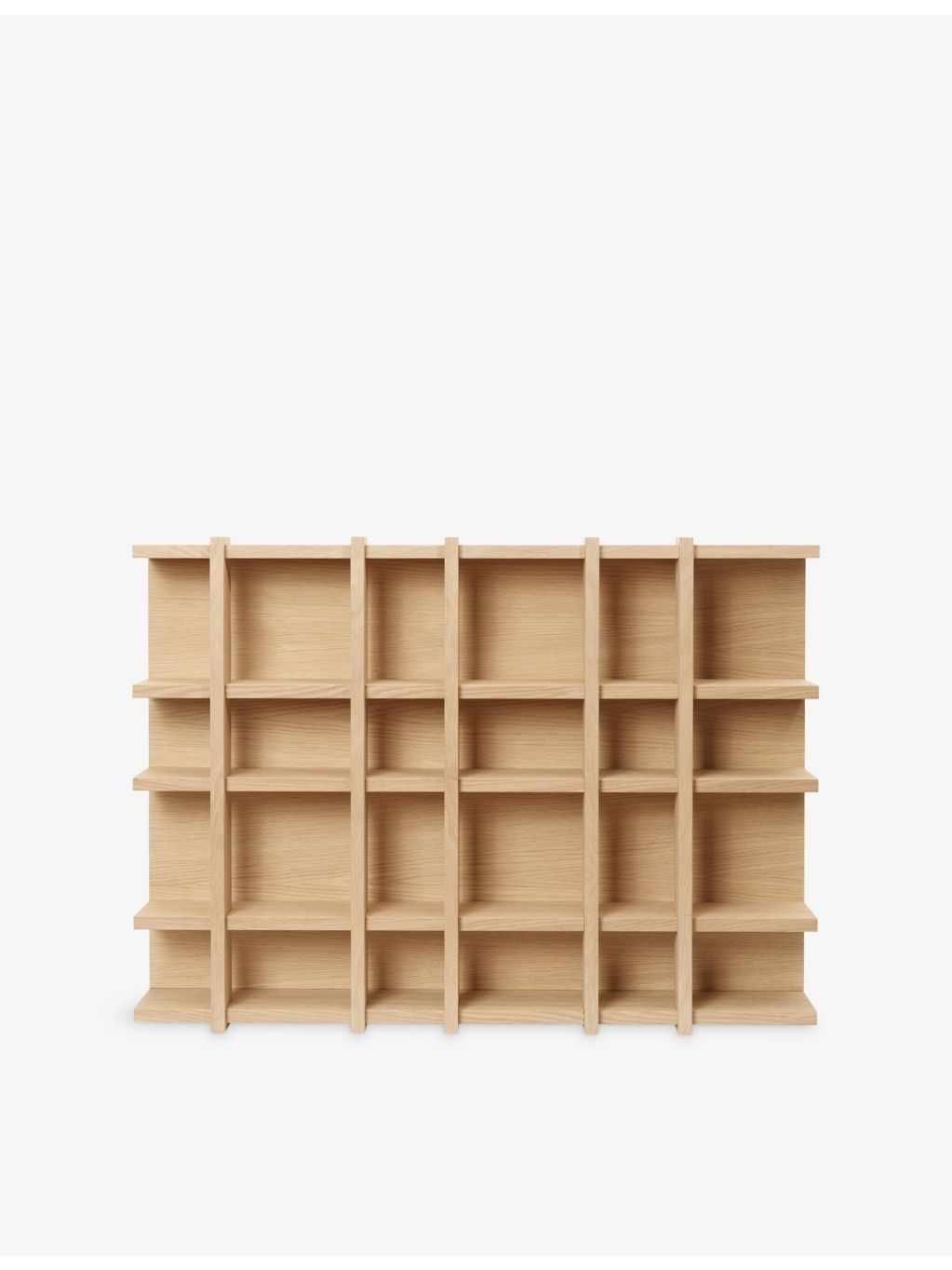 ferm LIVING wooden shelf 86cm with 24 compartments, imported from the UK