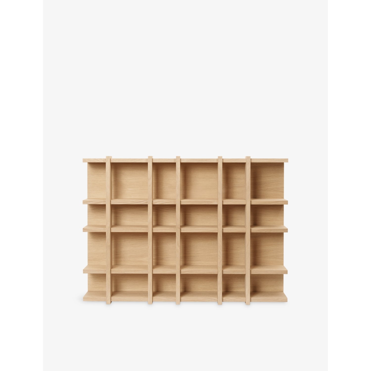 ferm LIVING wooden shelf 86cm with 24 compartments, imported from the UK