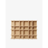 ferm LIVING wooden shelf 86cm with 24 compartments, imported from the UK