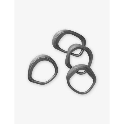 selfridges ferm LIVING Flow Set of Four Brass Napkin Rings- Buy online at McGrocer