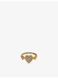 RESELFRIDGES vintage 9ct gold diamond heart ring, imported from the UK
