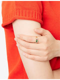 RESELFRIDGES vintage emerald sapphire ruby cluster ring, imported from the UK
