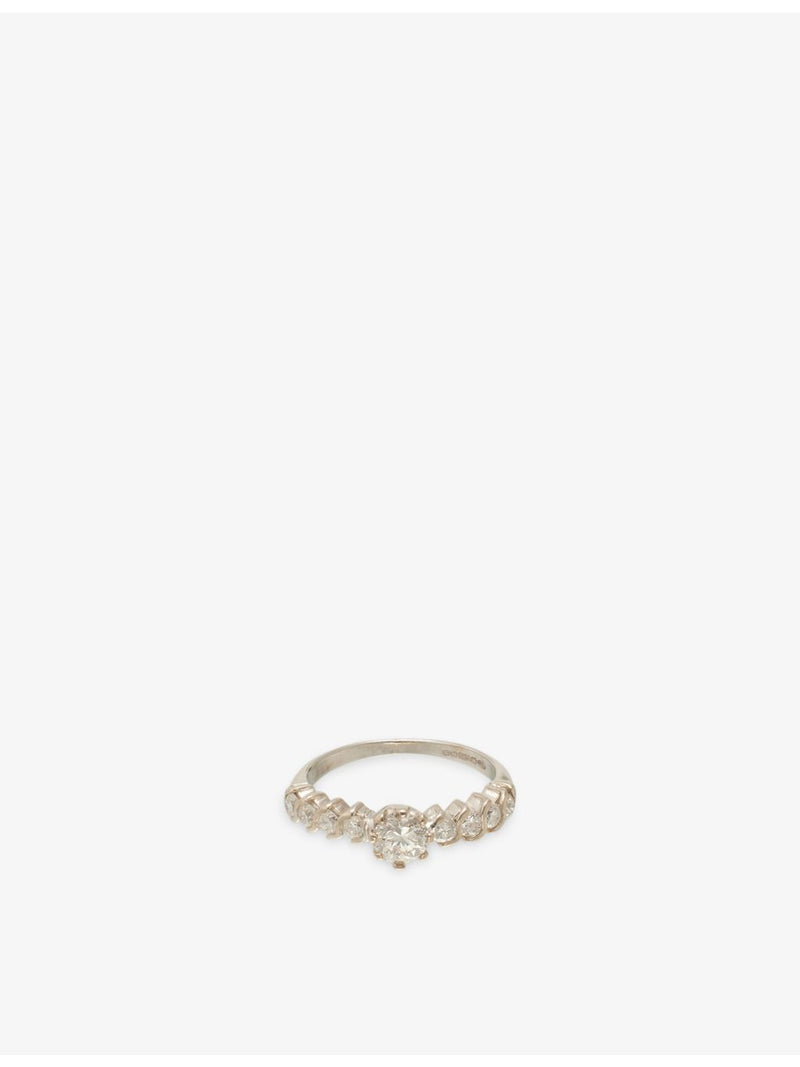 RESELFRIDGES 18ct gold diamond solitaire ring size UK M, UK version