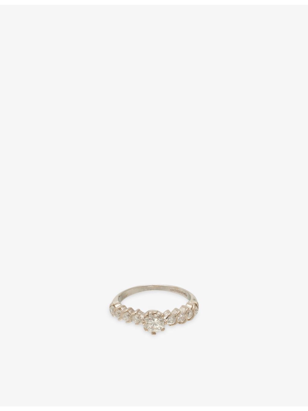 RESELFRIDGES 18ct gold diamond solitaire ring size UK M, UK version