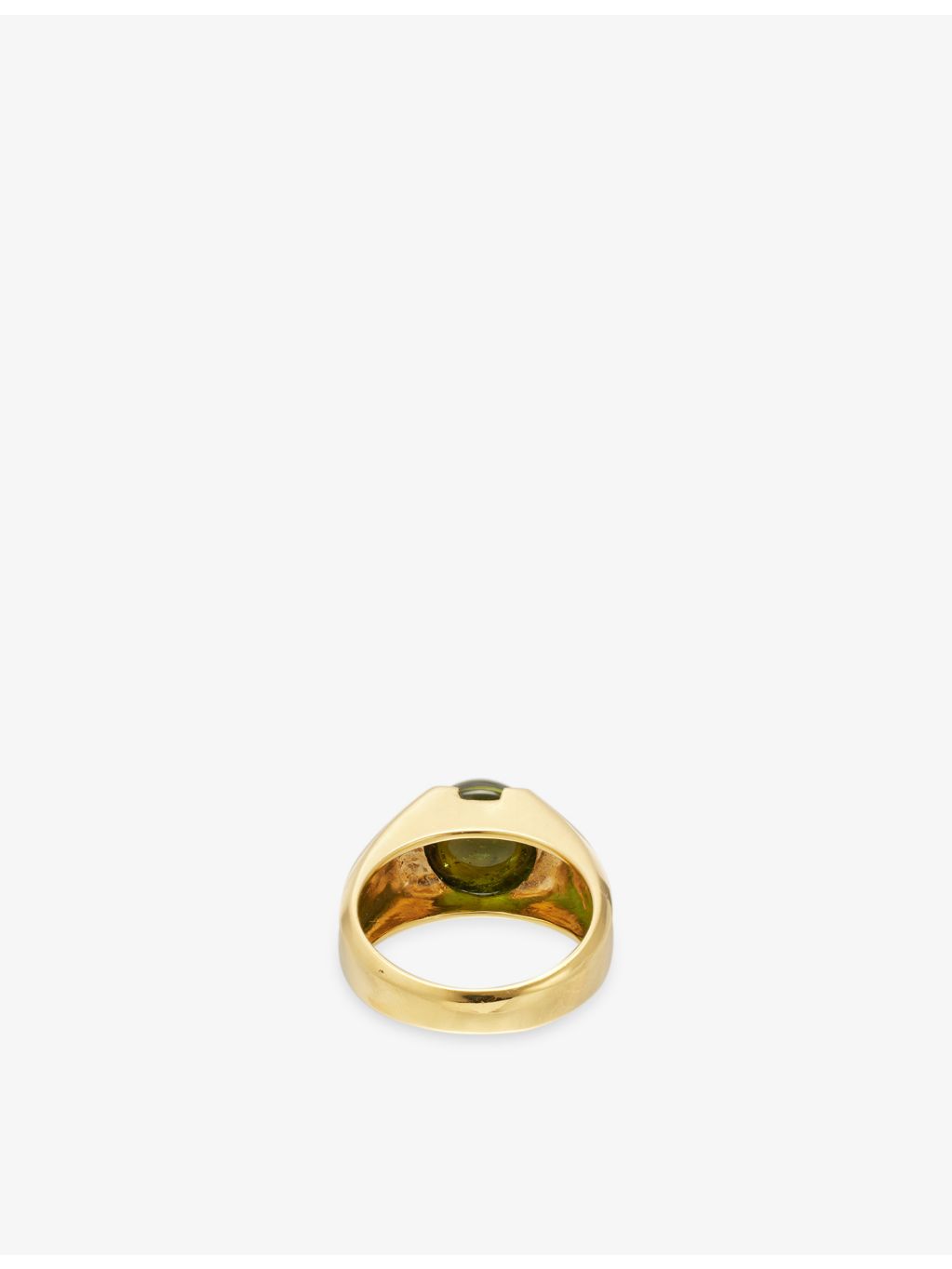 RESELFRIDGES 14ct gold tourmaline cabochon ring size 7.5 (British brand)