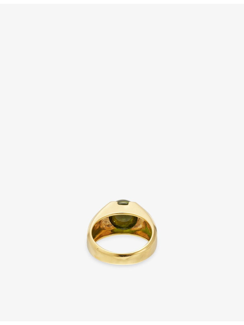 RESELFRIDGES 14ct gold tourmaline cabochon ring size 7.5 (British brand)