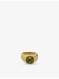 RESELFRIDGES 14ct gold tourmaline cabochon ring size 7.5 (British brand)