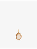 Reselfridges 9ct gold oval opal pendant charm 12mm, imported from the UK