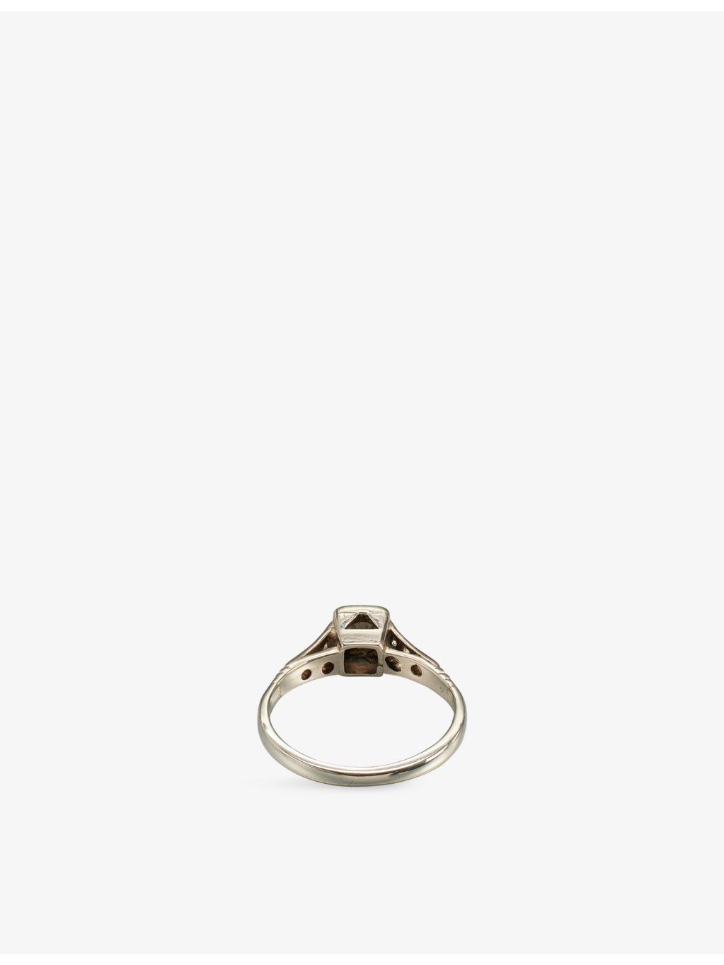 RESELFRIDGES pre-loved solitaire 18ct white gold diamond ring, imported from the UK