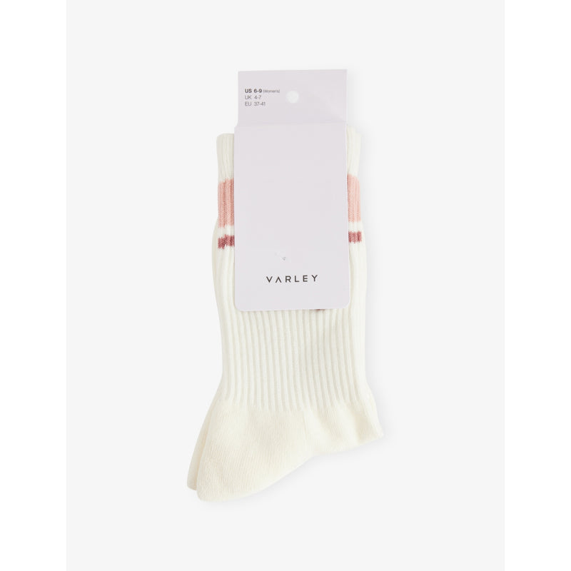 Varley Lamar Club Stripe-Trim Cotton-Blend Socks