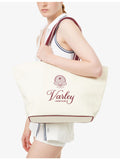 Varley embroidered cotton tote bag, imported from the UK