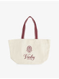 Varley embroidered cotton tote bag, imported from the UK