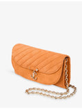 Jimmy Choo suede wallet chain with gold hardware - British product