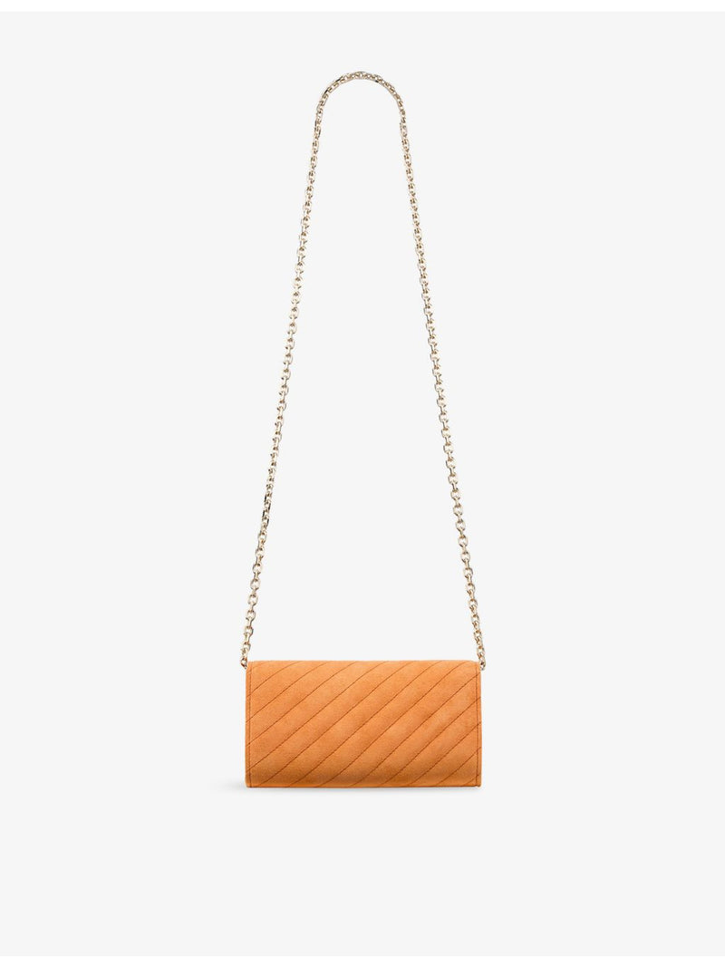 Jimmy Choo suede wallet chain with gold hardware - British product