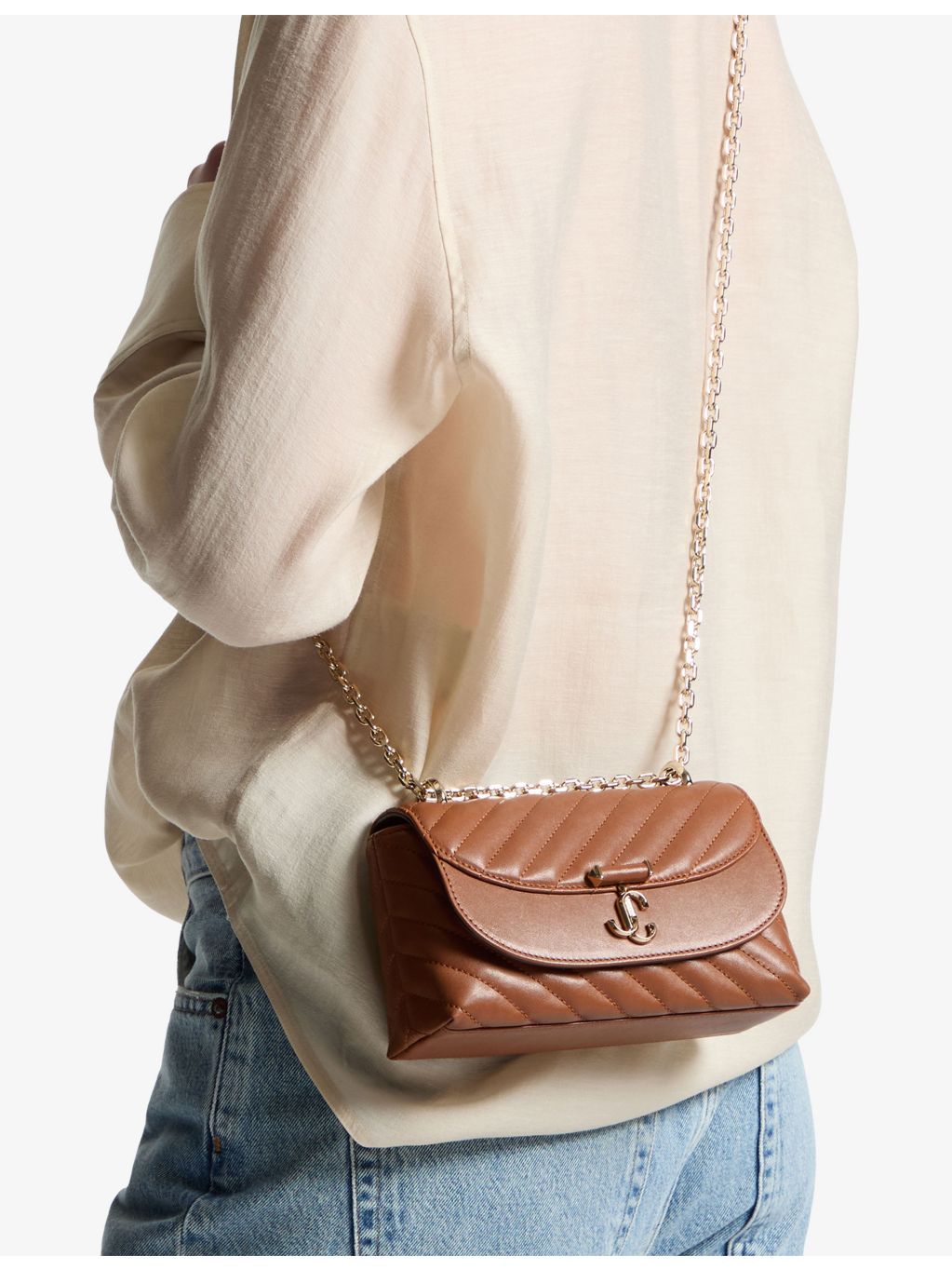 Jimmy Choo small quilted crossbody bag (British brand)