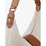 Jimmy Choo Bar Hobo canvas shoulder bag with leather trims (British brand)