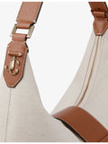 Jimmy Choo Bar Hobo canvas shoulder bag with leather trims (British brand)