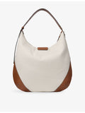 Jimmy Choo Bar Hobo canvas shoulder bag with leather trims (British brand)