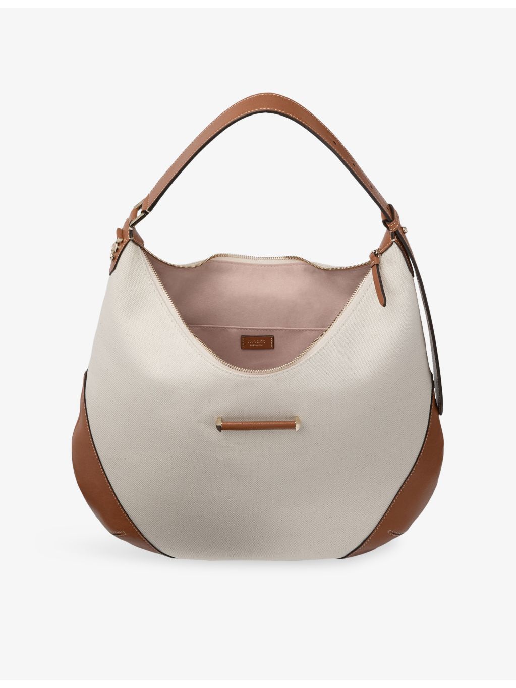 Jimmy Choo Bar Hobo canvas shoulder bag with leather trims (British brand)