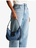 Jimmy Choo Bar Hobo denim shoulder bag, imported from the UK
