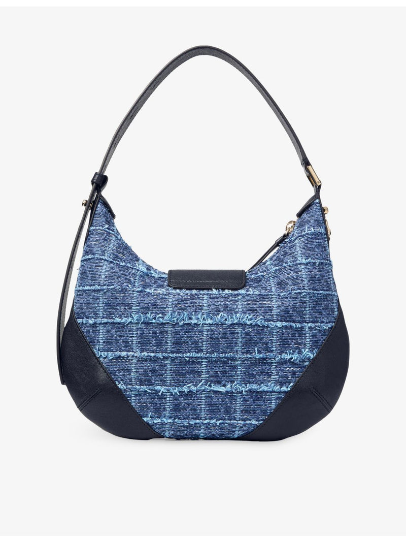 Jimmy Choo Bar Hobo denim shoulder bag, imported from the UK