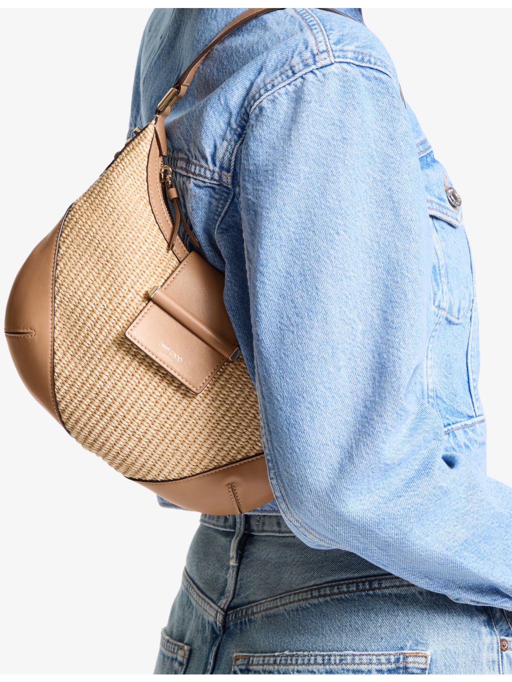 Jimmy Choo raffia hobo bag small (British brand)