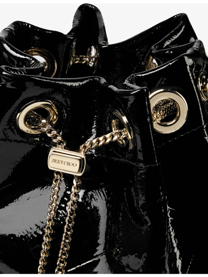Jimmy Choo Bon Bon shiny leather bucket bag (British brand)