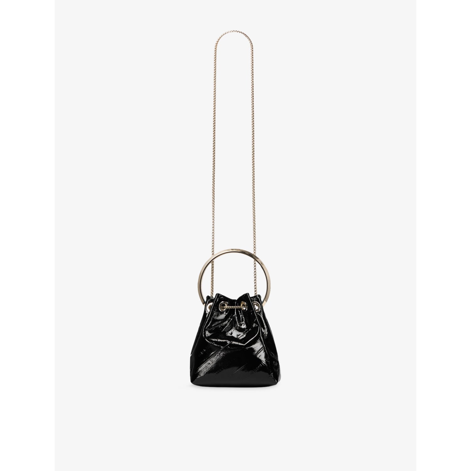 Jimmy Choo Bon Bon shiny leather bucket bag (British brand)