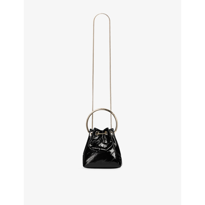 Jimmy Choo Bon Bon shiny leather bucket bag (British brand)