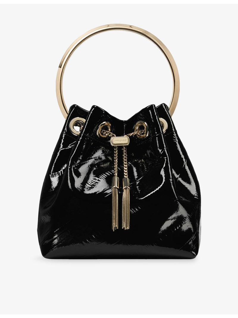 Jimmy Choo Bon Bon shiny leather bucket bag (British brand)