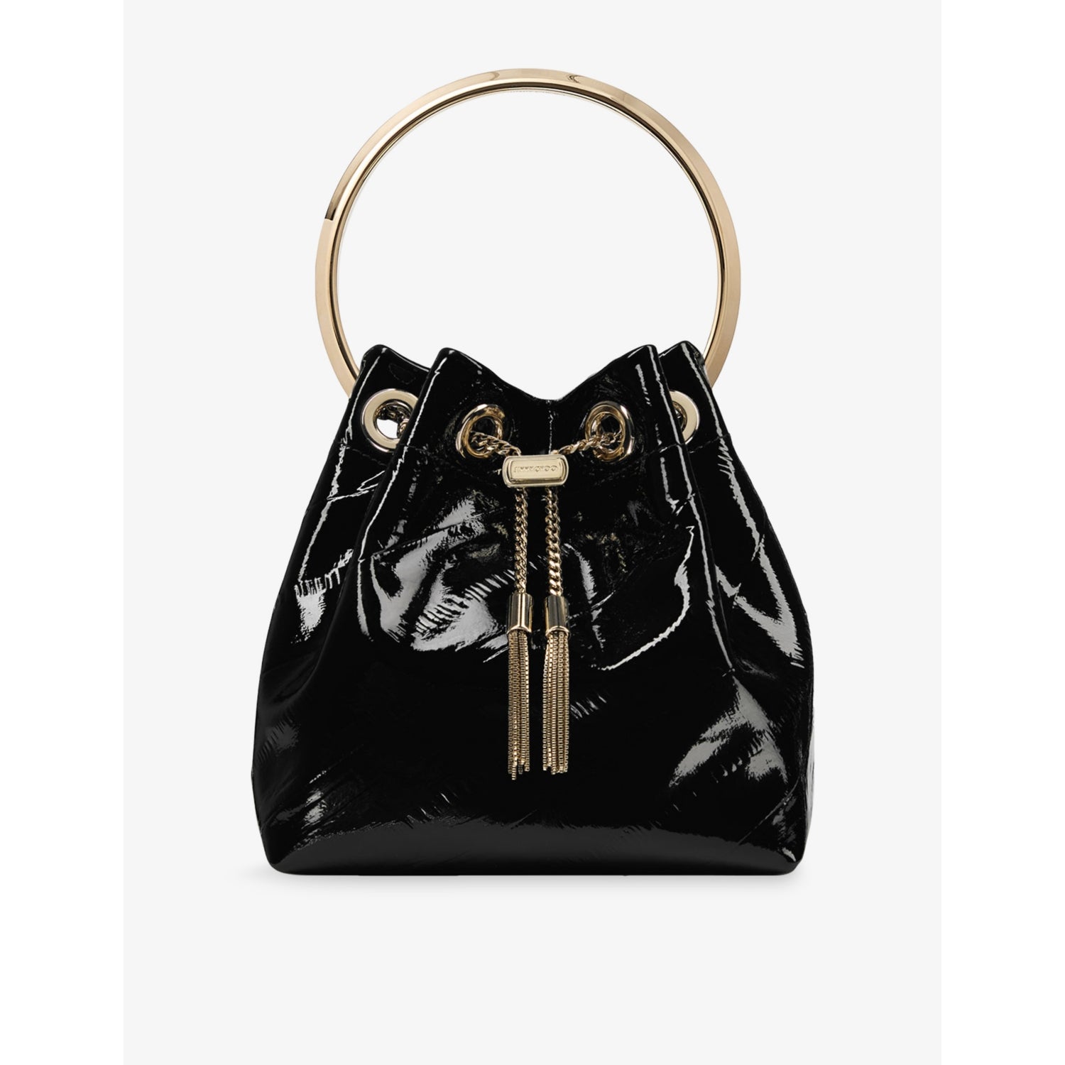 Jimmy Choo Bon Bon shiny leather bucket bag (British brand)