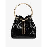 Jimmy Choo Bon Bon shiny leather bucket bag (British brand)