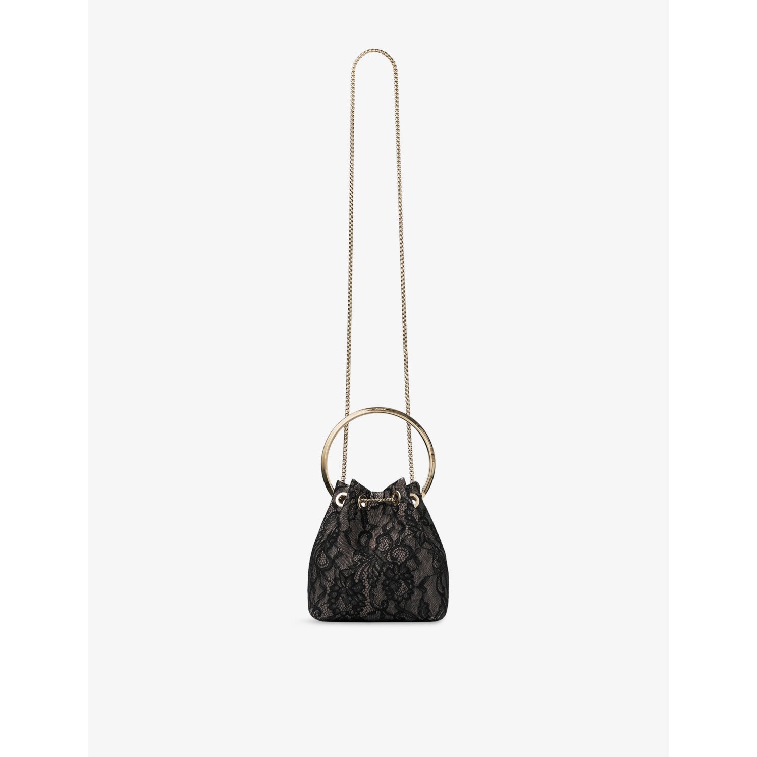 Jimmy Choo Bon Bon mesh and lace top-handle bag - British product