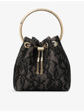 Jimmy Choo Bon Bon mesh and lace top-handle bag - British product