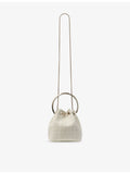 Jimmy Choo raffia top-handle bag with chain strap (British brand)