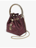 Jimmy Choo Bon Bon crystal satin bucket bag, UK version