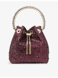Jimmy Choo Bon Bon crystal satin bucket bag, UK version