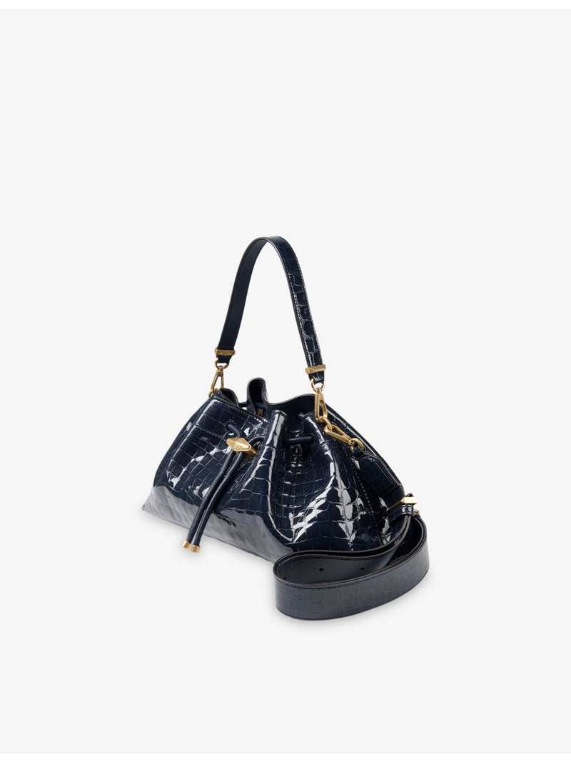 Jimmy Choo Cinch medium croc-embossed leather handbag, imported from the UK