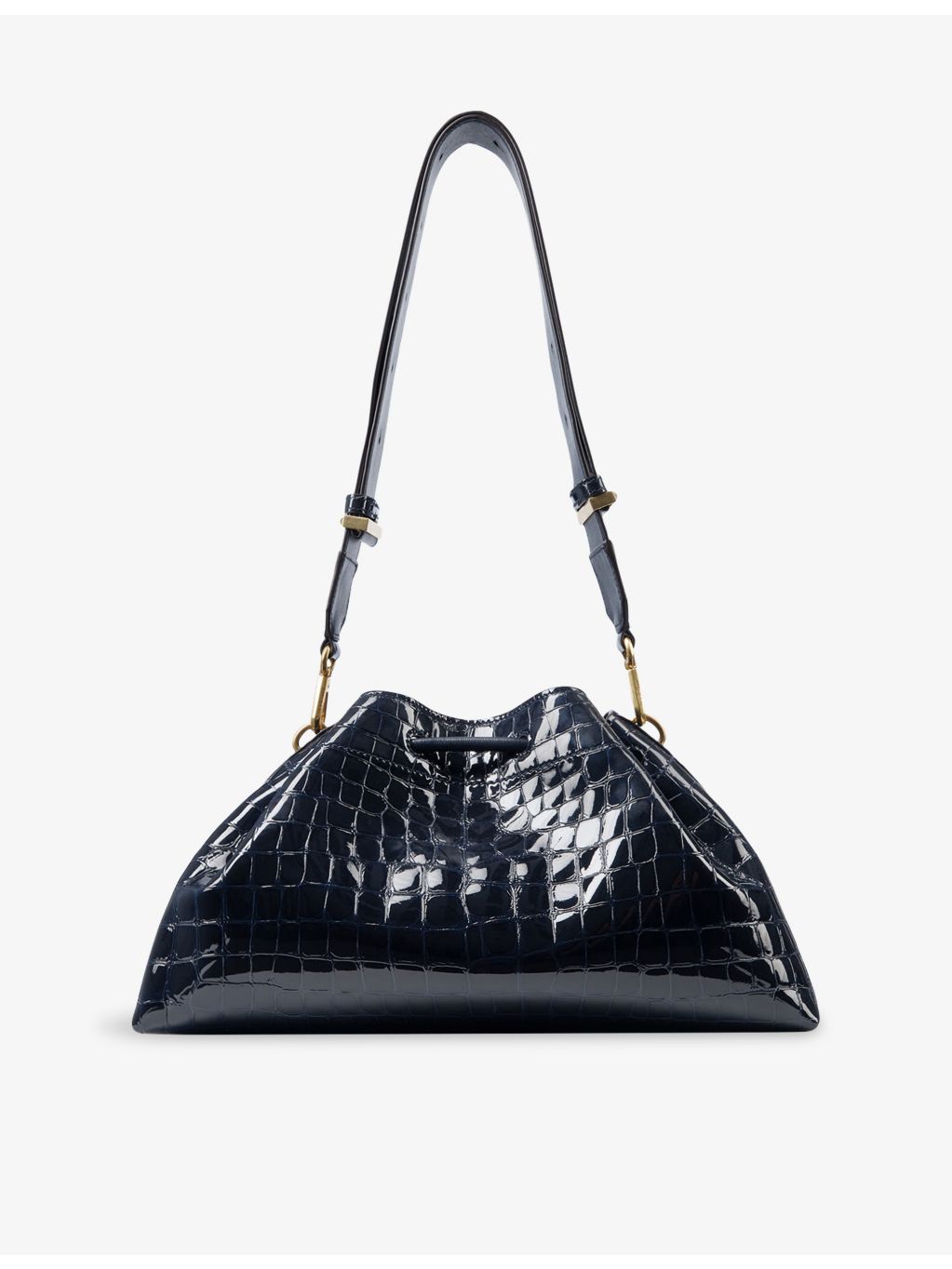 Jimmy Choo Cinch medium croc-embossed leather handbag, imported from the UK