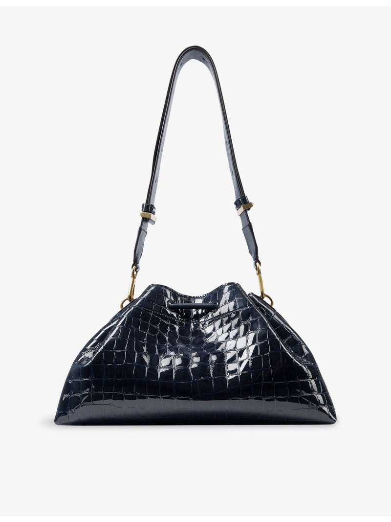 Jimmy Choo Cinch medium croc-embossed leather handbag, imported from the UK