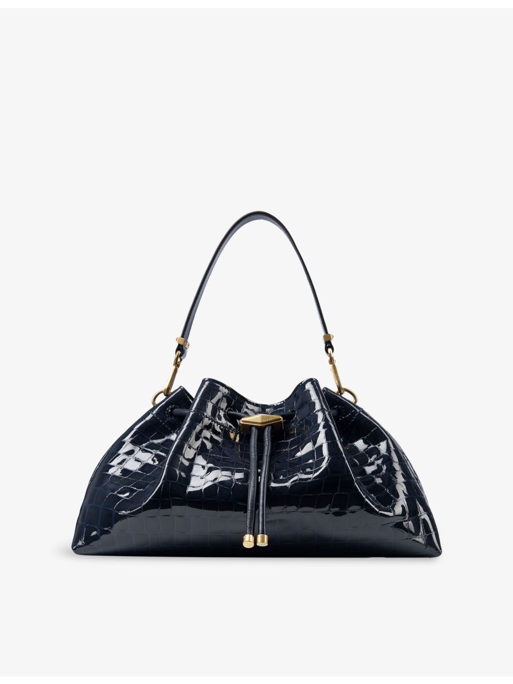 Jimmy Choo Cinch medium croc-embossed leather handbag, imported from the UK