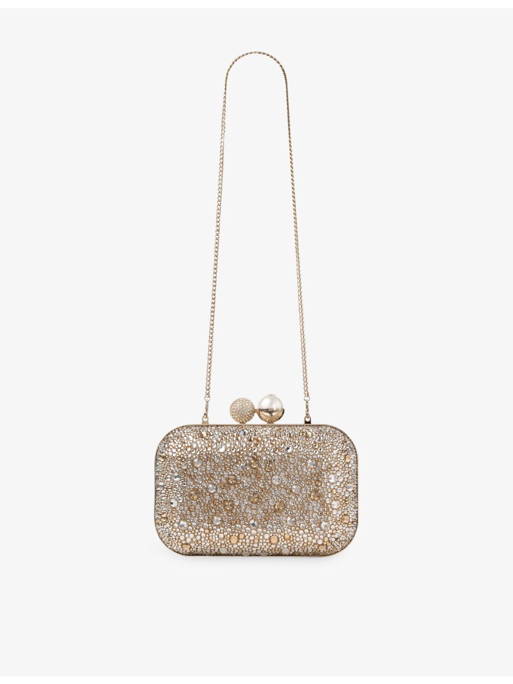 Jimmy Choo Cloud Clutch satin bag with crystals, UK version