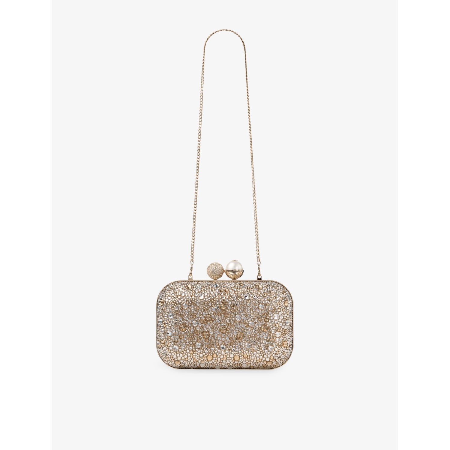 Jimmy Choo Cloud Clutch satin bag with crystals, UK version