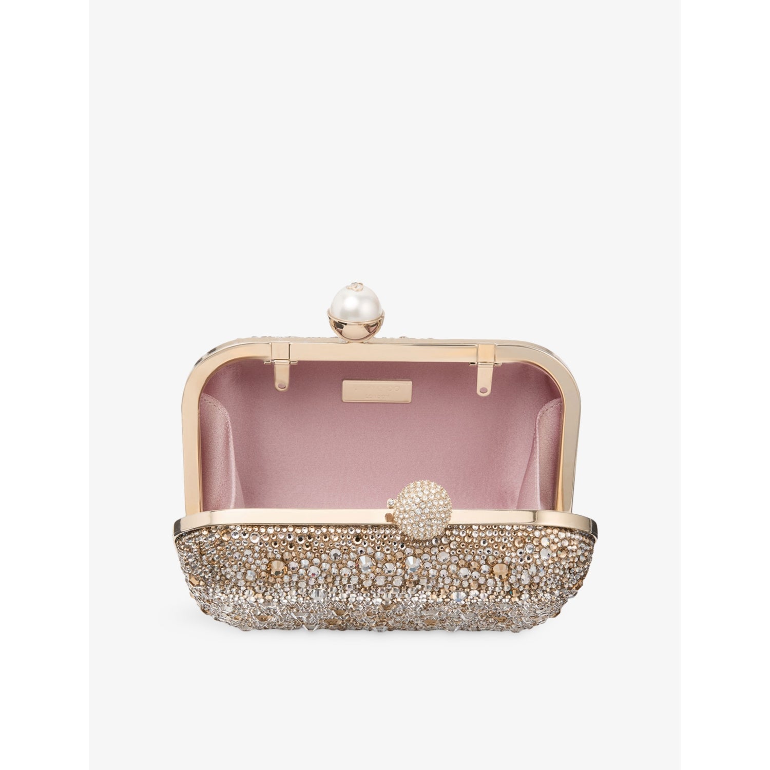 Jimmy Choo Cloud Clutch satin bag with crystals, UK version