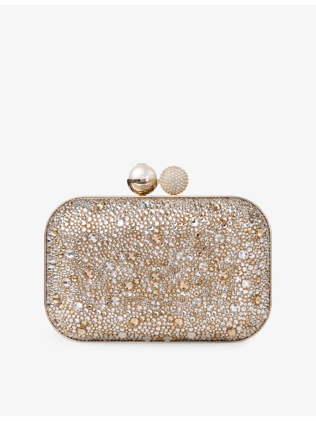 Jimmy Choo Cloud Clutch satin bag with crystals, UK version