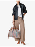 Jimmy Choo large raffia tote bag with drawstring - British product