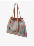 Jimmy Choo large raffia tote bag with drawstring - British product