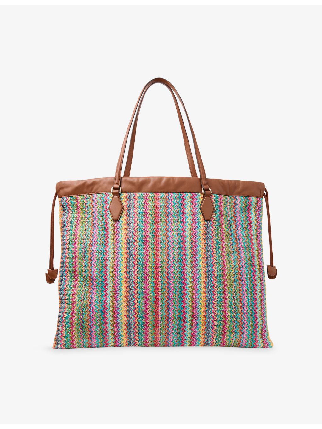 Jimmy Choo large raffia tote bag with drawstring - British product
