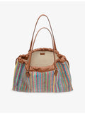 Jimmy Choo large raffia tote bag with drawstring - British product